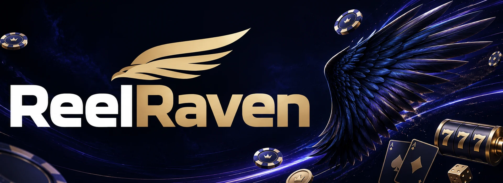 ReelRaven casino UK welcome offer banner, 100% up to £500 and 200 free spins